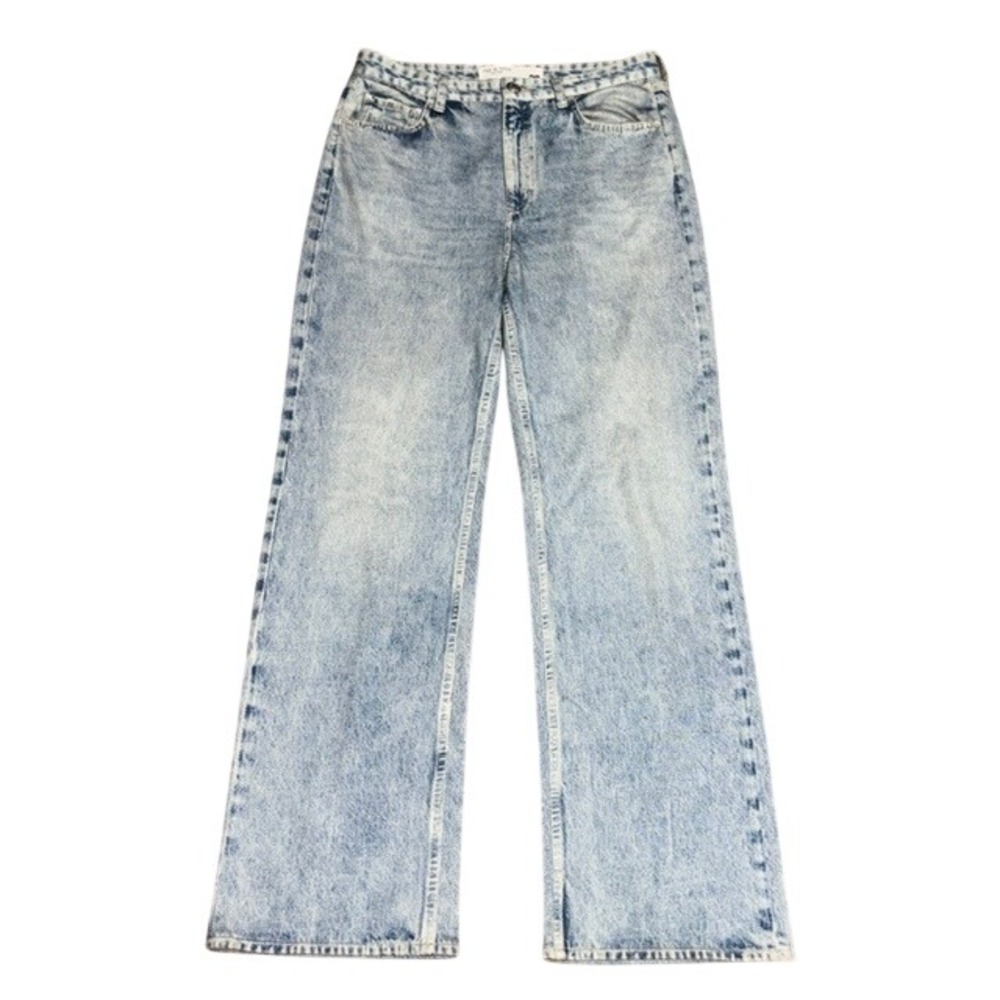 Rag & Bone Miramar Sofie Wide Leg Pants Cotton Terry Sweatpant Jean Rally 28 - Picture 3 of 11